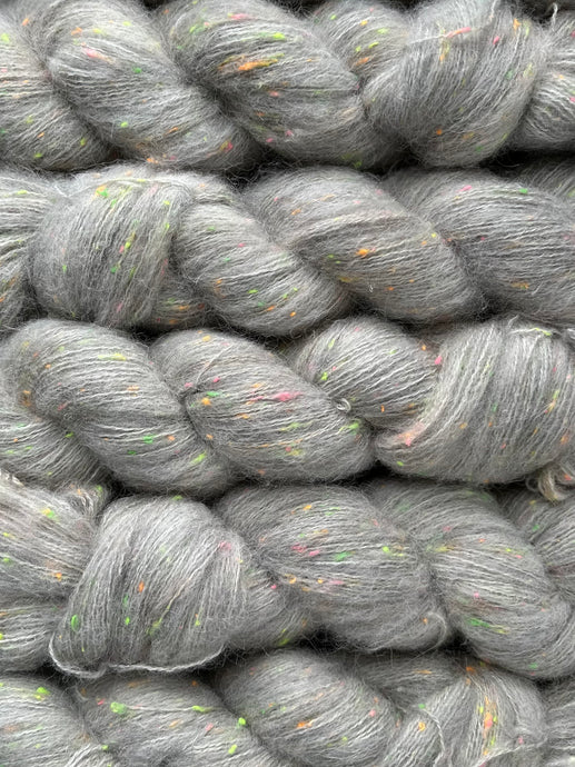 Fog Neon Fluff Sock