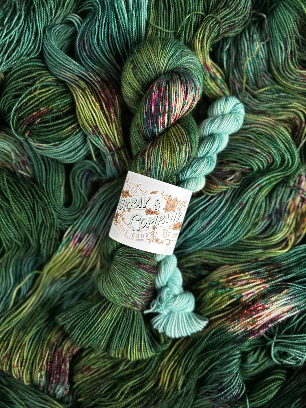 Ceramic Light Up Tree Hearty BFL Sock Set