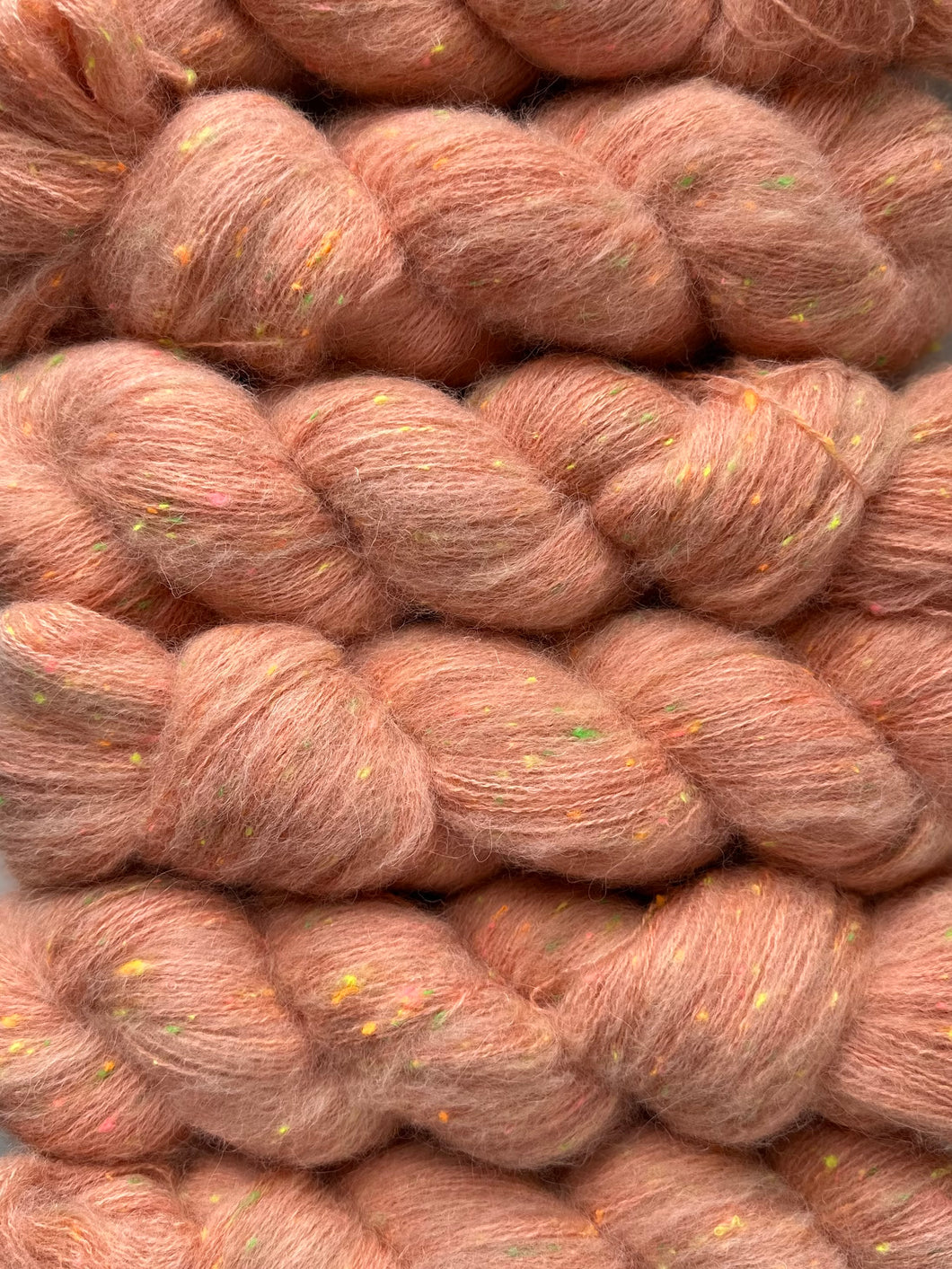 Peach Sangria Neon Fluff Sock