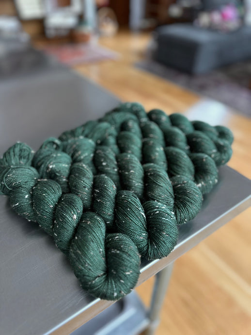 Spruce BFL Tweed Sock