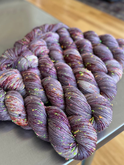 Dark Romance Neon Tweed Sock